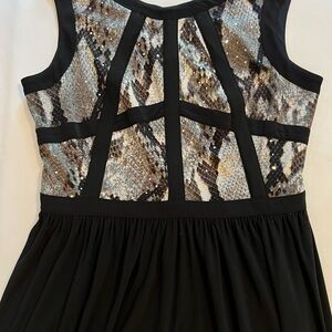 Gently loved~R&M Richards Black Dress Size 14 Women Sleeveless Fit & Flare